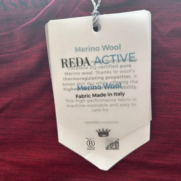 MAURIZIO BALDASSARI TECHMERINO SHORT SLEEVE T-SHIRT - ITALIAN MERINO WOOL - NWT - Picture 9 of 15